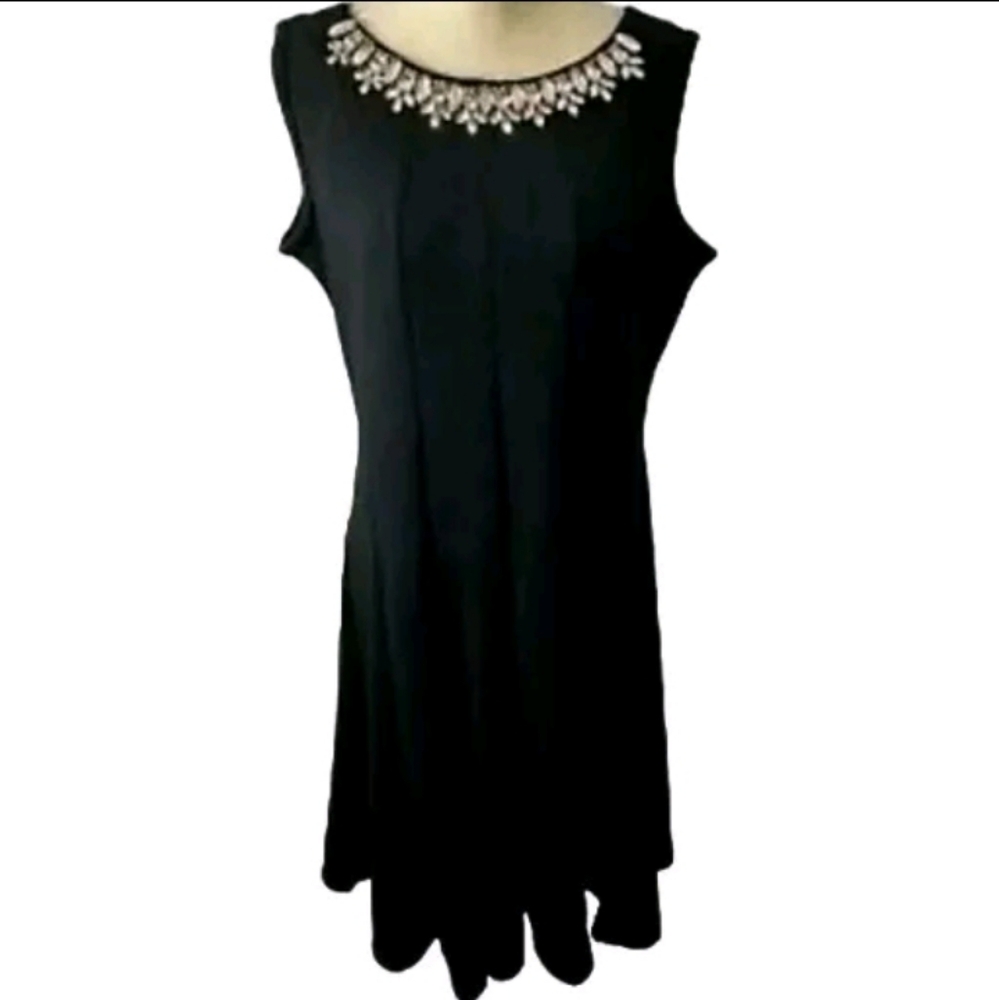 Haani Embellished Neck Dress LARGE PETITE